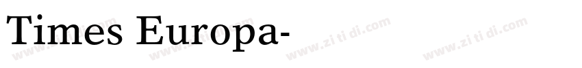 Times Europa字体转换